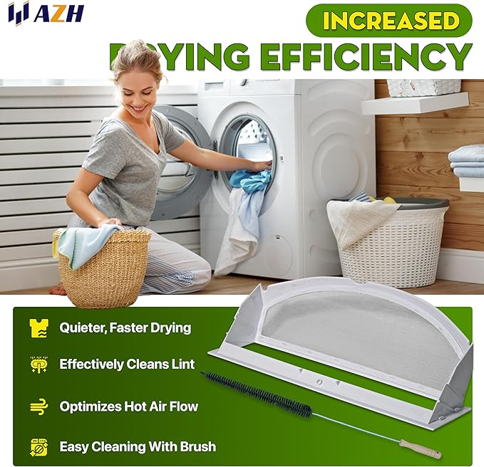AZH Dryer Lint Screen Filter Replacement For GE DX4500EEOWW DBSR463EG0WW DBSR463EG1WW DBSR463EG5W GTDP220GF5WW DX4500EA1WW DX2300EE1WW DHDSR46EE0WW DBXR463ED1WW DJXR433EC3WW DBXR453ET3WW