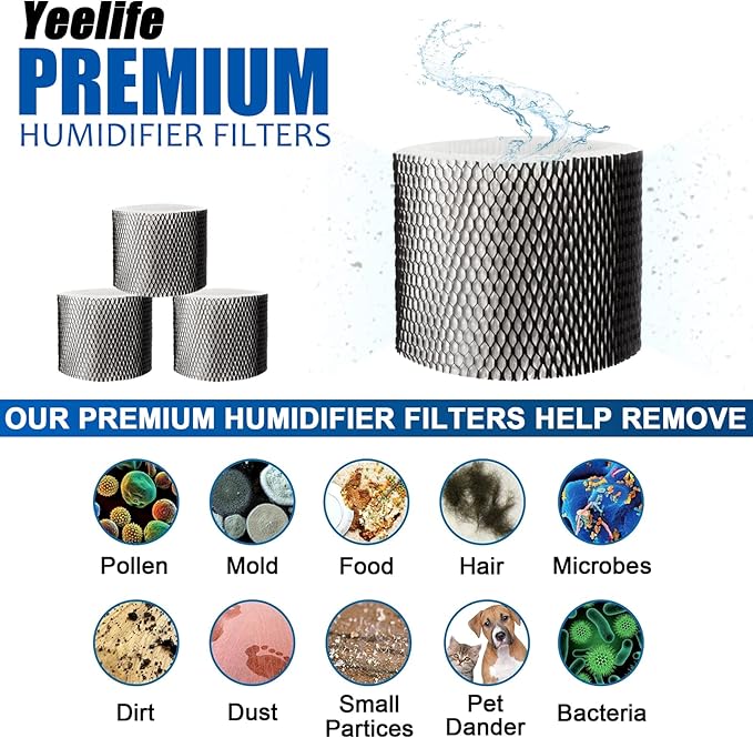 4 Pack HWF64 Humidifier Filter for Sunbeam Humidifier Filter B, SCM1746, Compatible with Holmes HM1730, HM1745, HM1746
