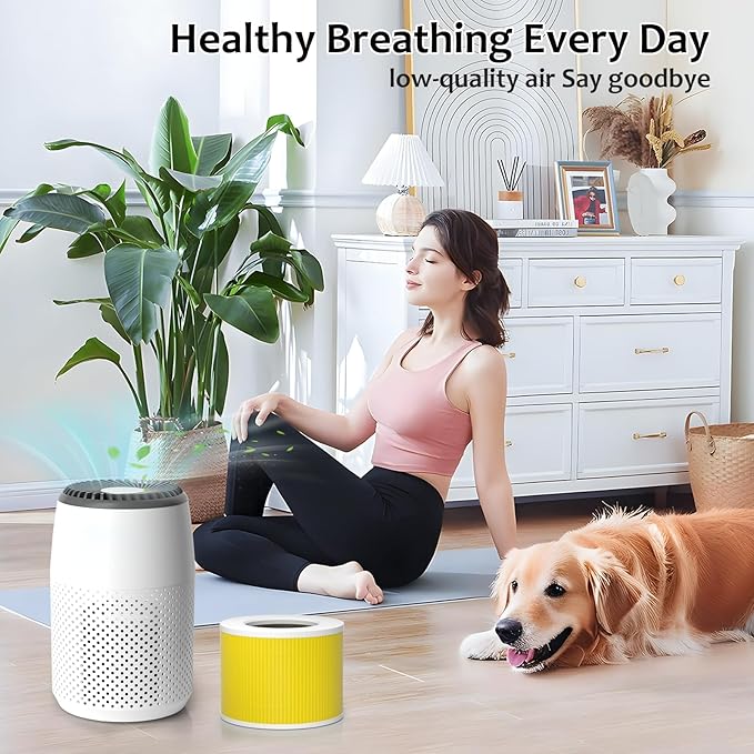 Core Mini Pet Care Replacement Filter Compatible with LEVOIT Core Mini P Air Purifier, 3-in-1 High-Efficiency H13 Activated Carbon Filter, Replace Part #Core Mini-RF, 4 Filter & 14 Fragrance Sponge