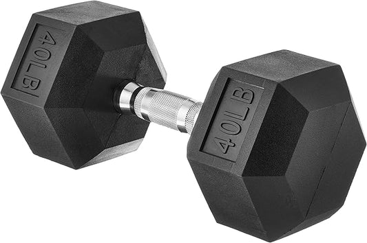 Amazon Basics Rubber Hex Dumbbell Hand Weight-FlexoryFit