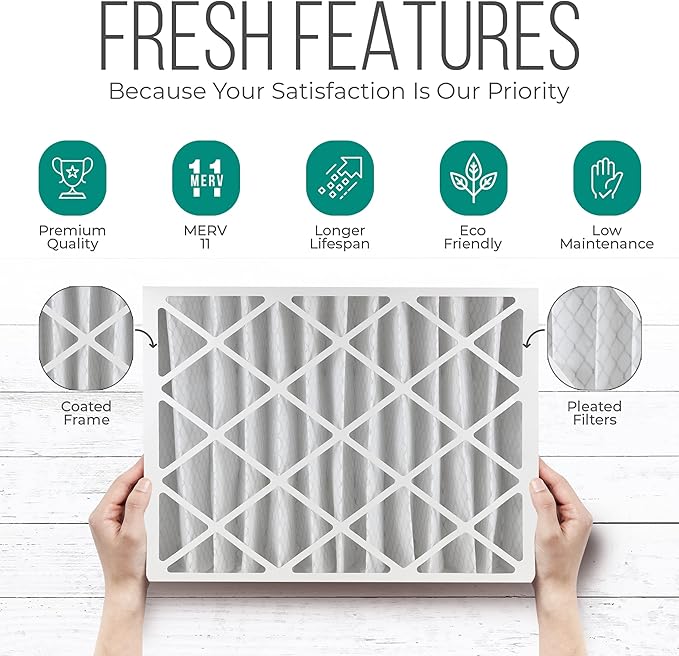 Furnace Filters FC100A1037 - HVAC 20x25x4 Air Filter Replacement Merv 11 with Homequip Easy Disposal Bag (4 Pack)