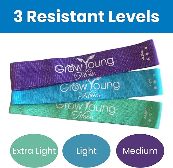 Grow Young Fitess Premium Exercise Bands - 3 Resistance Bands + 1 Storage Bag-FlexoryFit