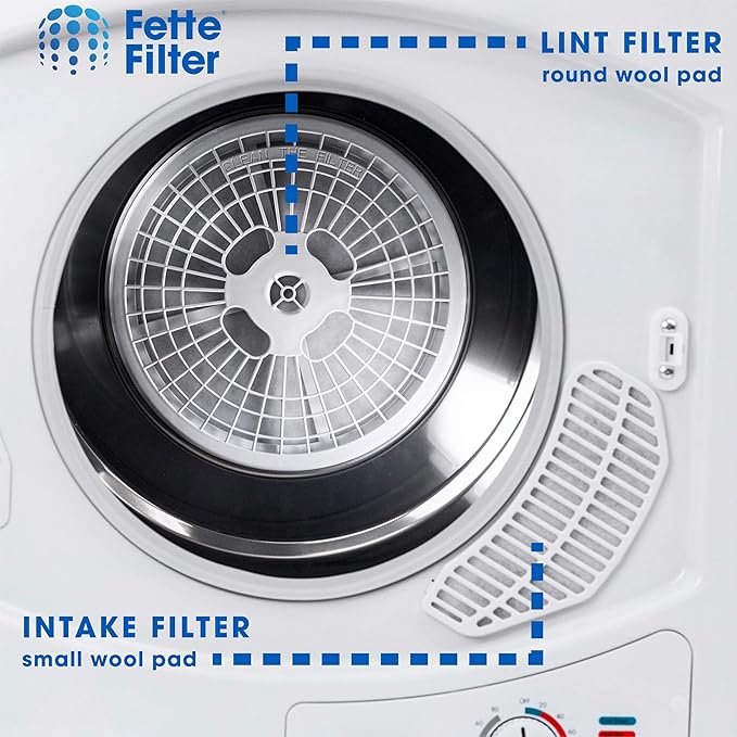 Fette Filter - Cloth Dryer Filters Compatible with Sonya, Panda, Avant, Magic Chef Dryers - Multi Pack (Pack of 8)