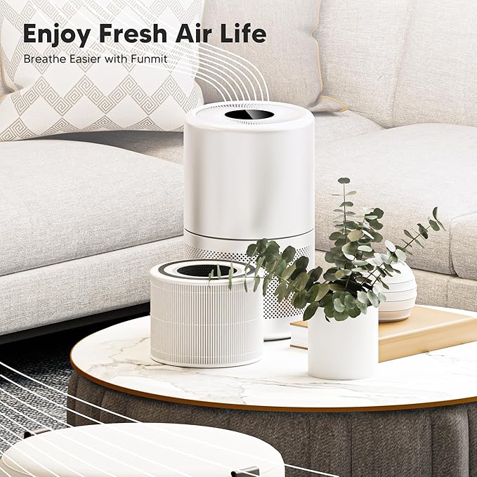 Core 300 Replacement Filter for LEVOIT Core 300, Core 300S and Core 300-P Air Purifier, 3-in-1 H13 True HEPA Filter Replacement, Compared to Part # Core 300-RF, 2 Pack, White