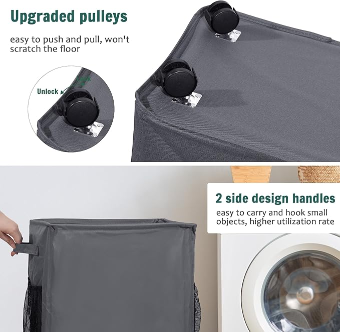 Yoga Mat Storage Racks, Home Gym Storage Rack with Wheels, Yoga Mat Holder Side 2 Mesh Pockets, Yoga Storage Basket Holds 4 Yoga Mats, 2 Foam Rollers, 6 Resistance Bands-FlexoryFit