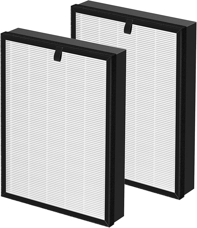 400 Air Purifier Replacement Filter True HP-14 HEPA Filter Compatible with Puro 400 Air Purifier, 3-in-1 HEPA with Activated Carbon Filter Attach 99.97% of Pet Dander, Smoke, Pollen, 2 Pack