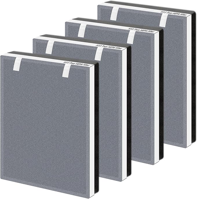 Vital 100 Replacement Filter for LEVOIT Vital 100 Air Purifier, Funmit 3-in-1 H13 True HEPA High-Efficiency Activated Carbon Filter, Compared to Part # Vital 100-RF, 4 Pack