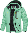 MAGCOMSEN Men's Winter Coats Water Resistant Ski Snow Jacket Warm Fleece Jacket Parka Raincoats With Multi-Pockets