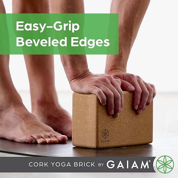 Gaiam Yoga Block - Supportive Latex-Free Eva Foam - Soft Non-Slip Surface with Beveled Edges for Yoga, Pilates, Meditation - Yoga Accessories for Stability, Balance, Deepen Stretches-FlexoryFit