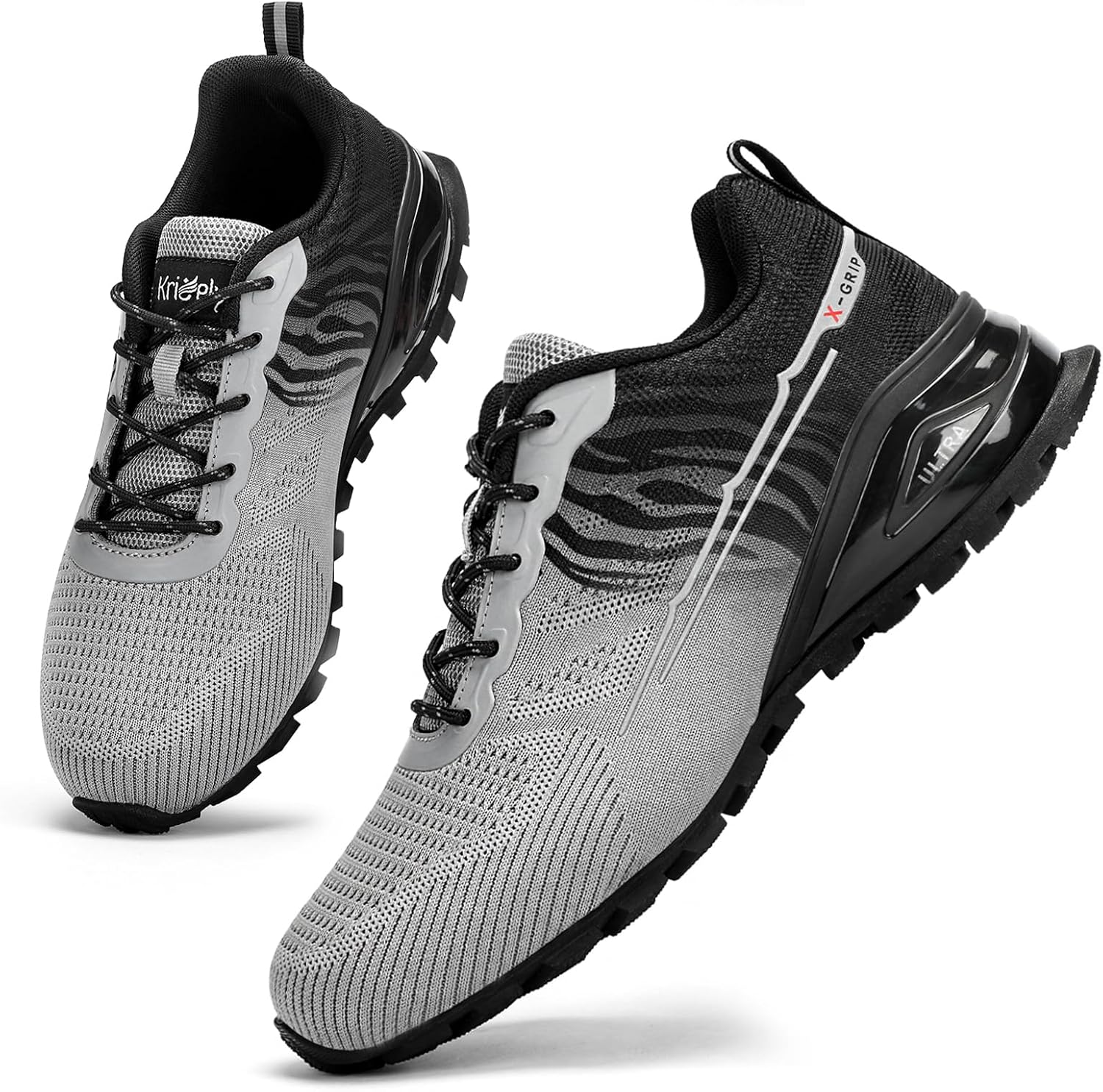 Kricely Men's Trail Running Shoes Fashion Walking Hiking Sneakers for Men Tennis Cross Training Shoe Outdoor Snearker Mens Casual Workout Footwear