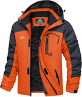 MAGCOMSEN Men's Winter Coats Water Resistant Ski Snow Jacket Warm Fleece Jacket Parka Raincoats With Multi-Pockets