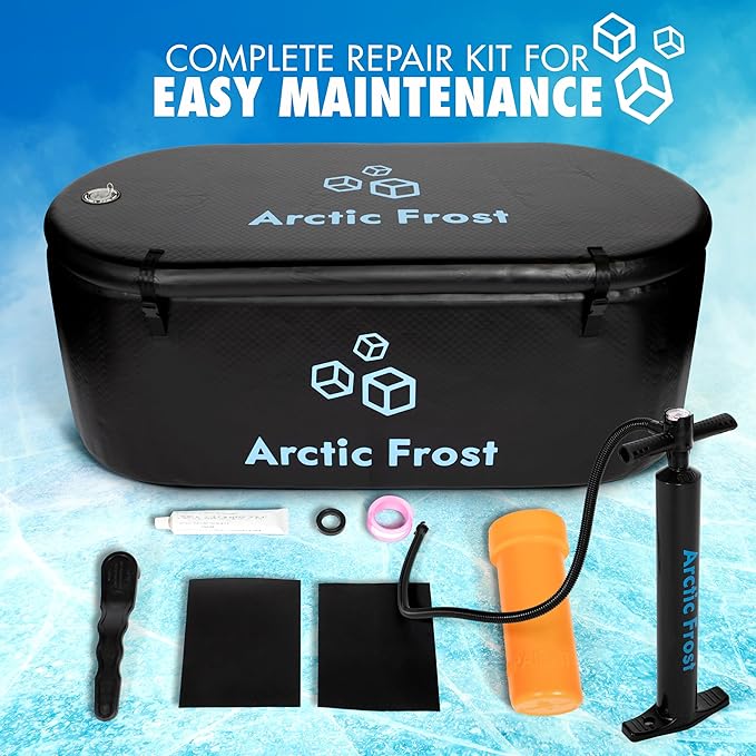 XLarge Oval Professional Ice Bath Tub-230 Gallon Inflatable Cold Plunge- Portable Lightweight Easy to Set Up for Full Cold Water Immersion, Faster Recovery (Black, Extra Large Ice Bath (75x34x26)