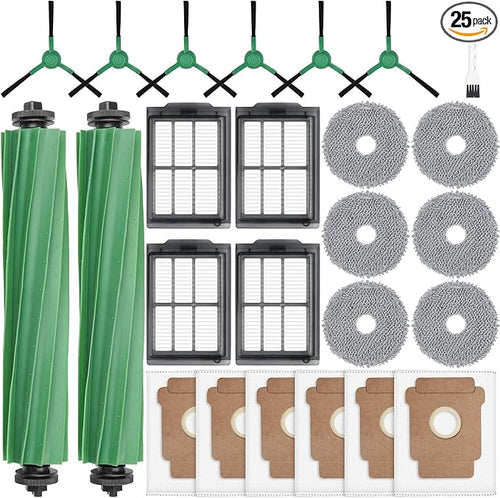 25 Pcs Replacement Parts for iRobot Roomba Plus 405 Combo/505 Combo /507 Combo by KTNAid