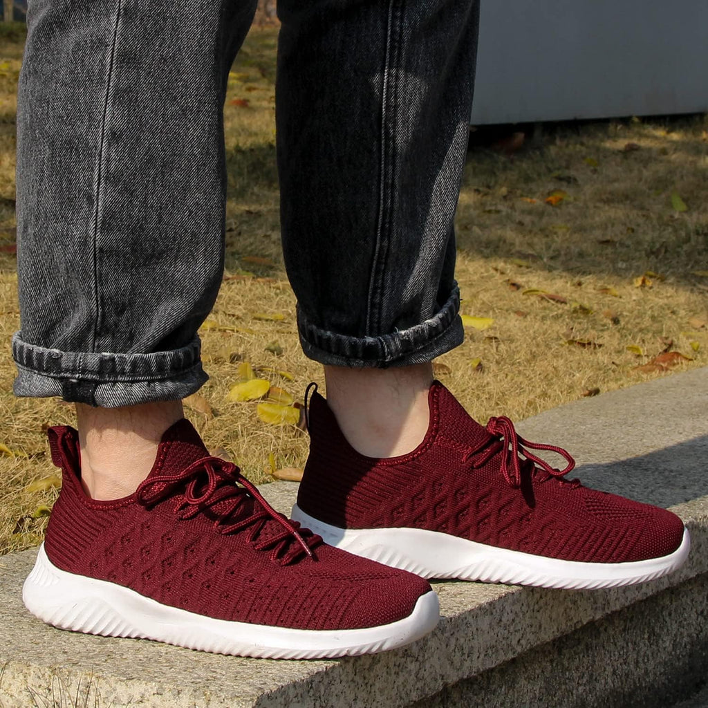 Feethit Mens Slip On Walking Shoes Lightweight Breathable Non Slip Running Shoes Comfortable Fashion Sneakers for Men
