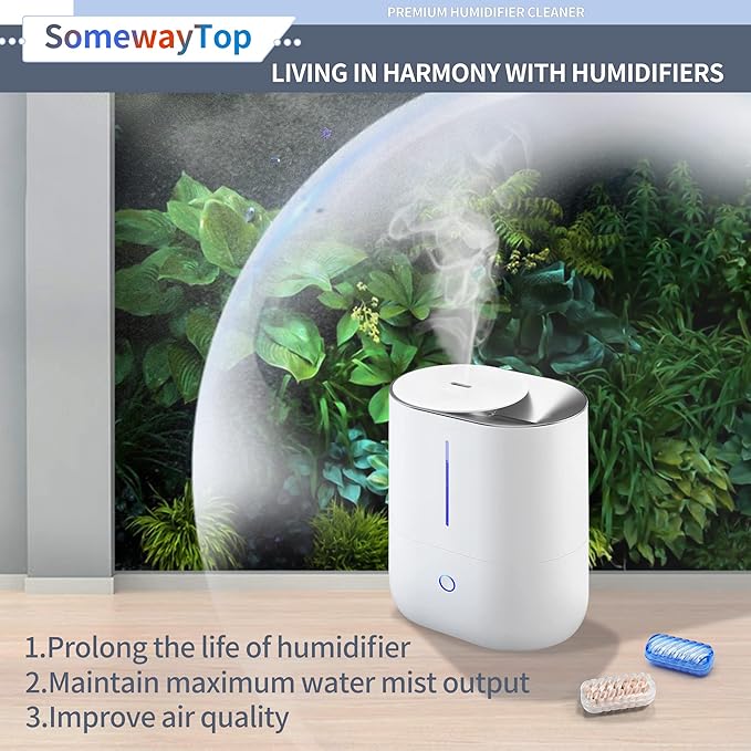 [2025 VER] 20X Humidifier Cleaner, Demineralization Cartridge for Humidifier Compatible with Demineralization Cleaning Ball, Homedics Humidifiers Filter Replacement & Humid Clean Cartridge
