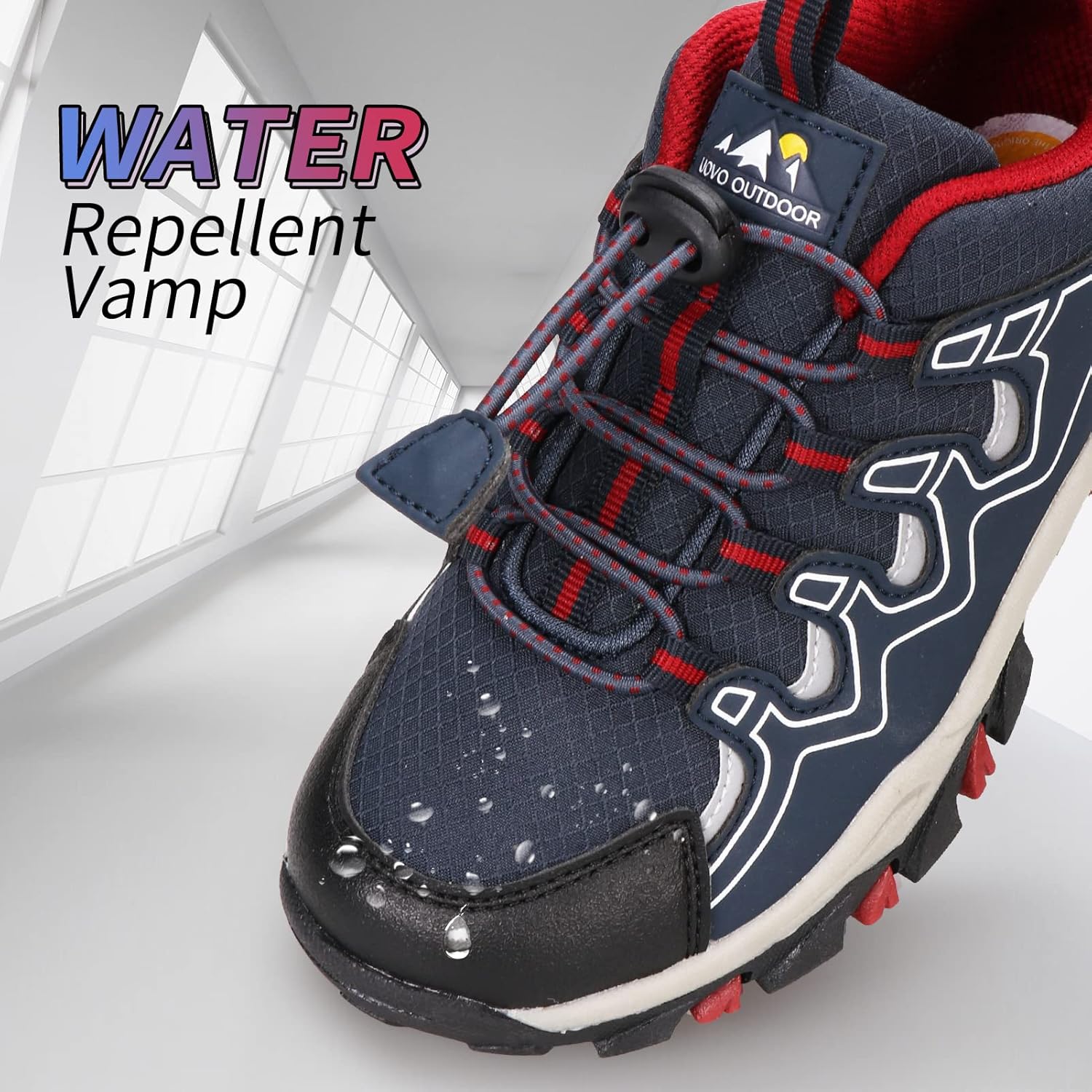 Boys Girls Hiking Trail Shoes Waterproof Slip Resistant Outdoor Trekking Walking Running Sneakers(Little/Big Kids)