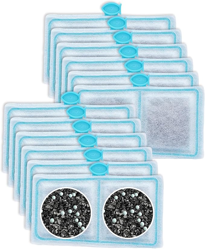 12 Pack Aquarium Filter Cartridge Compatible with Top Fin EF-S Filter Cartridges, EF-S Fish Tank Filters for BF5 BETTAFLO, Upgraded Fish Filters Compatible with Top Fin Replacement Parts