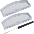 2 Pack WE03X23881 Dryer Lint Filter Screen Replacement for GE & Hotpoint Dryer, Stainless Steel Screen Filter with Cleaner Brush, Replaces AP6031713, WE03X23881, 4476390, PS11763056, EAP11763056
