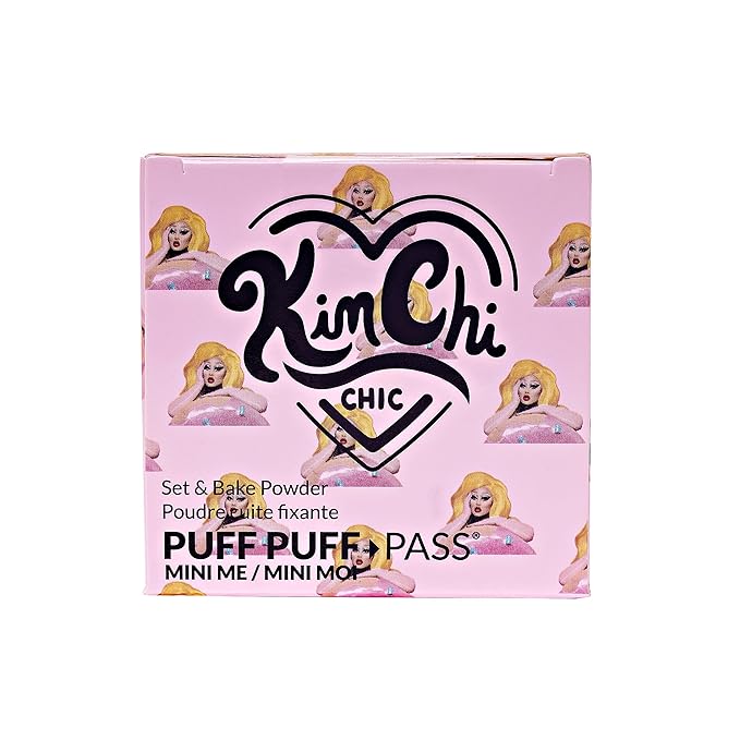 KimChi Chic Puff Puff Pass Mini Translucent Set of 3 - Lightweight Loose Setting Powder with Rice Powder & Vitamin E, Oil Absorbing for All-Day Wear, 5g-FlexoryFit