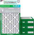 Filterbuy 16x25x4 Air Filter MERV 8 (MPR 700) Dust Defense Replacement (4-Pack), Electrostatic Pleated HVAC AC Furnace Filters, Made in USA (Actual Size: 15.50 x 24.50 x 3.63)