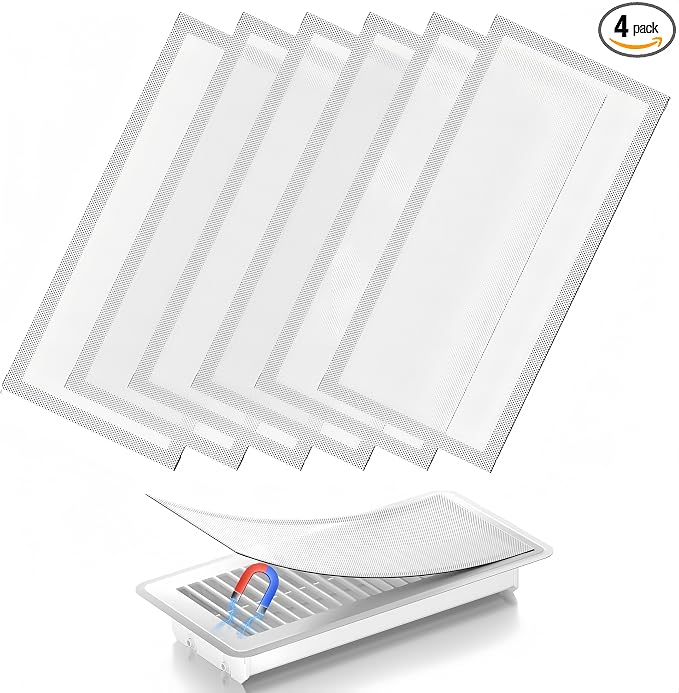 6-Pack White Magnetic Vent Covers 5x11 Inch by Unknown