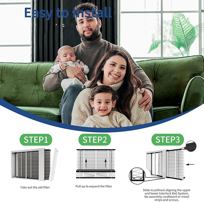 2Pack 213 Filter Replacement Compatible with AprilAire 213 Whole House Air Purifiers Models,1210,1620,2210,2216,3210,4200,MERV 13 Furnace Filter Replacement,20x25x4inch