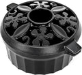G GOOD GAIN Wood Stove Steamer - Cast Iron Round Bowl Fire Place Stove Humidifier Pot with Large Opening Top for Home Heating Decorative | Matte Finish & 2.7 Quart, Black