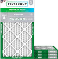Filterbuy 14x22x1 Air Filter MERV 8 (MPR 700) Dust Defense Replacement (4-Pack), Electrostatic Pleated HVAC AC Furnace Filters, Made in USA (Actual Size: 13.50 x 21.50 x 0.75)