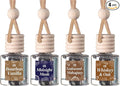 CE Craft Hanging Car Air Freshener – Fragrance Oil Diffuser with Essential Oils – Long-Lasting Aromatherapy Scents for Automobiles – 4 Pack, Masculine