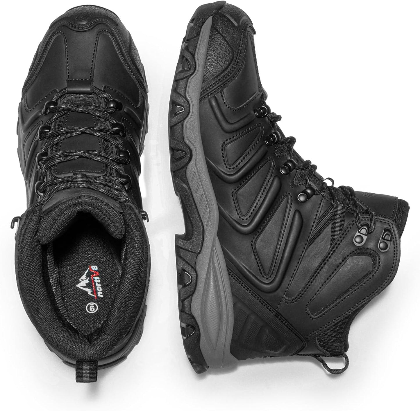 NORTIV 8 Men's Ankle High Waterproof Hiking Boots Outdoor Lightweight Shoes Trekking Trails Armadillo