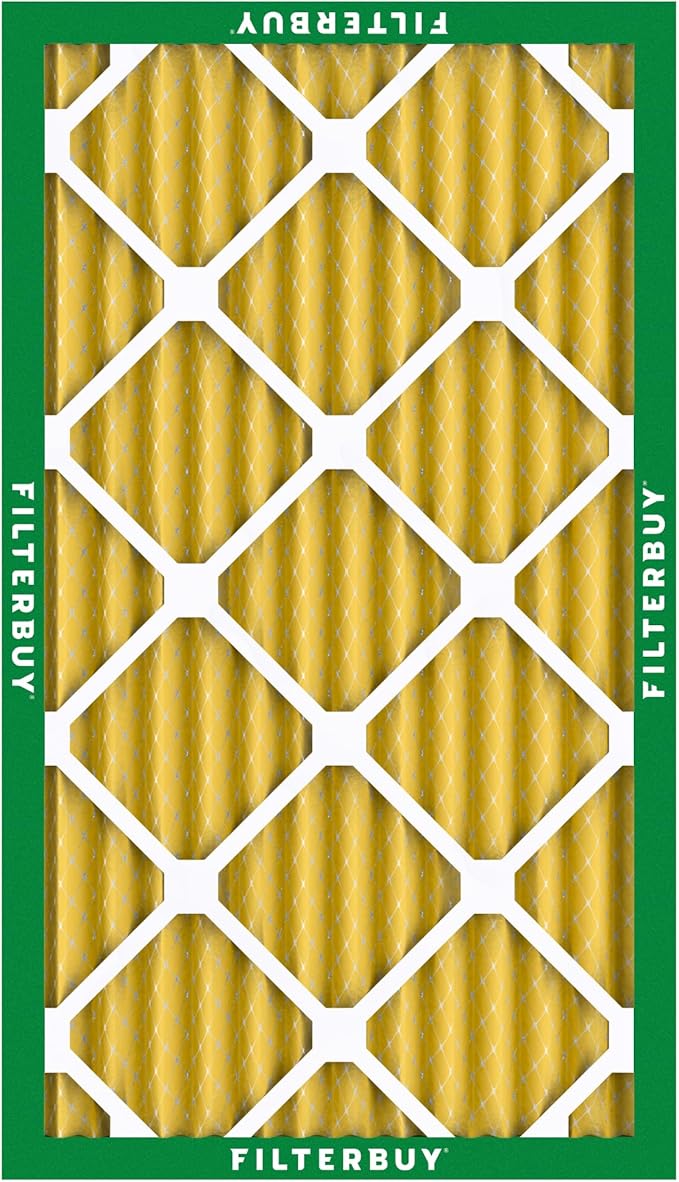 Filterbuy 16x24x2 Air Filter MERV 11 (MPR 1200) Allergen Defense Replacement (6-Pack), Electrostatic Pleated HVAC AC Furnace Filters, Made in USA (Actual Size: 15.38 x 23.38 x 1.75)