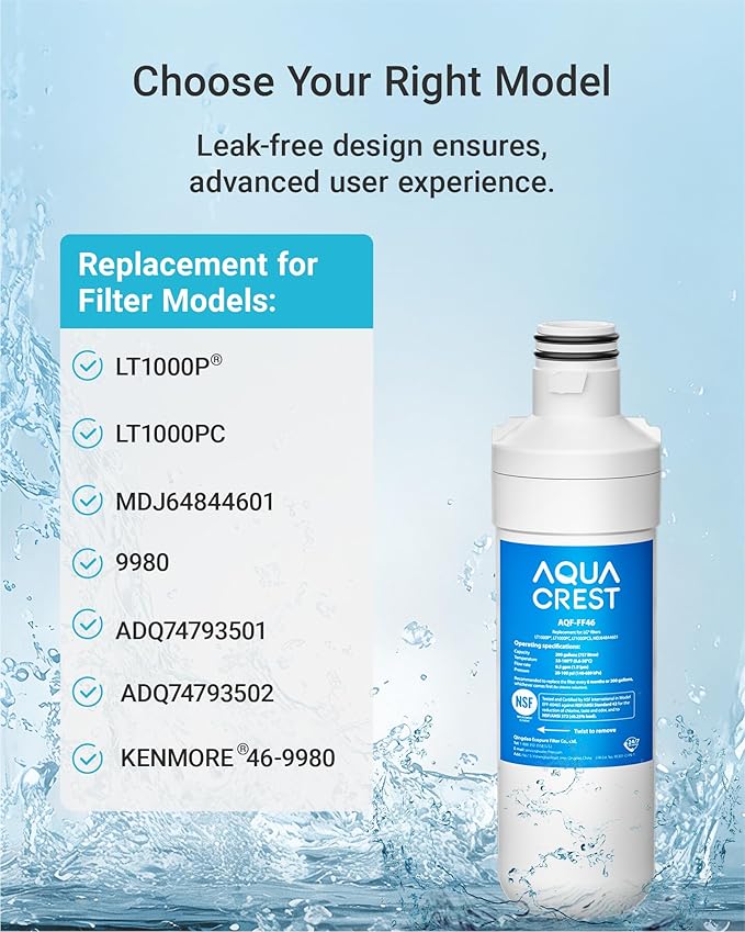 AQUA CREST LT1000PC ADQ747935 MDJ64844601 Refrigerator Water Filter, Replacement - Image 2