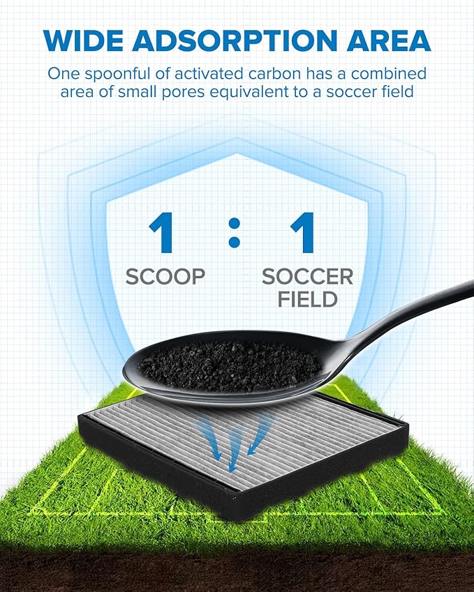 PHILTOP Cabin Air Filter, Replacement for CF10329, Elantra(2001-2006), Entourage(2007-2010), Tiburon(2003-2008), Sedona(2006-2010), Premium Cabin Filter with Activated Carbon Filter, Pack of 1