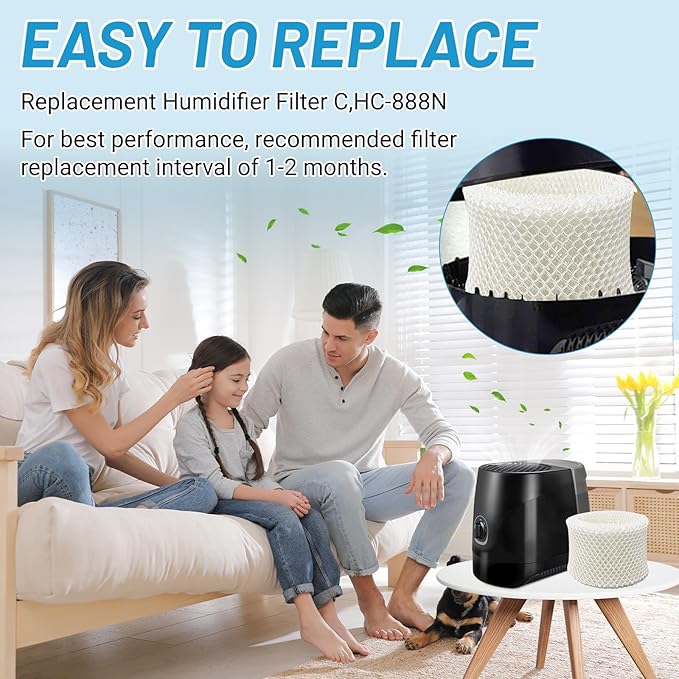 Lemige 6 Pack HC888 Series Filters C Compatible with HC-888, HC-888N, HC-888, HC-888N, HCM-890, HEV-320 Series, Compatible with Duracraft DCM-200, DH-890