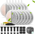 12 Pack Cat Water Fountain Filters for Lite & Premium 2.5L Drinking Fountain, Activated Charcoal and Ion Exchange Resin for Water Filtration, Replacement Filter/Foam/Sponge for 84 fl oz Pet Fountain