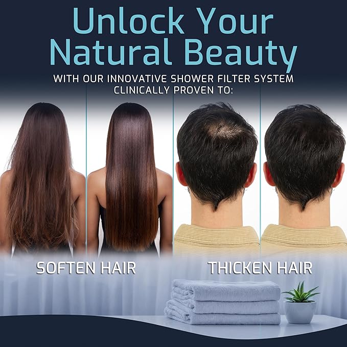 Mist Filtered Shower Head, Revitalizing 15 stage Shower Filter Combo, Improves The Condition of Your Skin & Hair, Shower Water Softener with High Output, Chrome - Shower filter for Hard Water