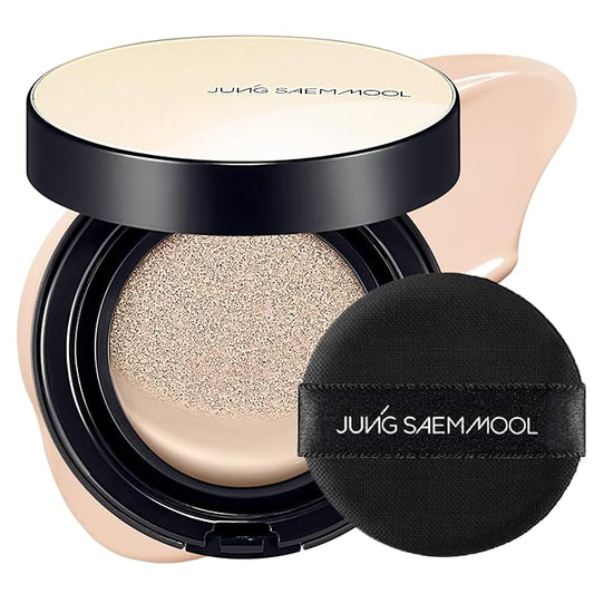 JUNG SAEM MOOL Essential Skin Nuder Cushion 17C Fair Pink 0.49 Fl Oz, No Refill, Natural Radiant Finish Cushion Foundation with Buildable Coverage, Lightweight Texture, Korean Foundation Makeup-FlexoryFit