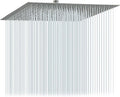 Lordear 16 Inch Shower Head Rainfall Solid Square Ultra Thin 304 Stainless Steel Brushed Nickel Adjustable Rain Shower Heads