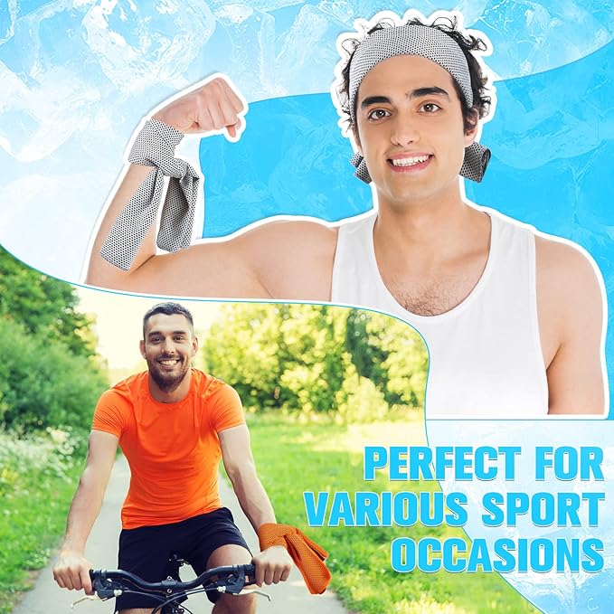 Maitys 1000 Pcs Cooling Towel Bulk, 32 x 12 Inch Microfiber Ice Towel for Neck and Face Cold Soft Breathable Sport Neck Wraps for Hot Weather Athletes Gym Yoga Camping Workout-FlexoryFit