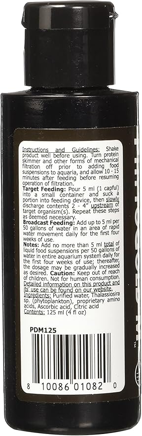 Brightwell Aquatics PhytoGold M - Phytoplankton Suspension for Soft Corals, Clams, Sponges & Their Allies, 125 ml