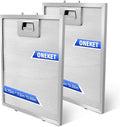W10915369 Metal Clips Range Hood Filter - Stainless Steel Clips, Aluminum Grease Mesh, 2 Pack (Fits 8.75"x7.5") by oneket