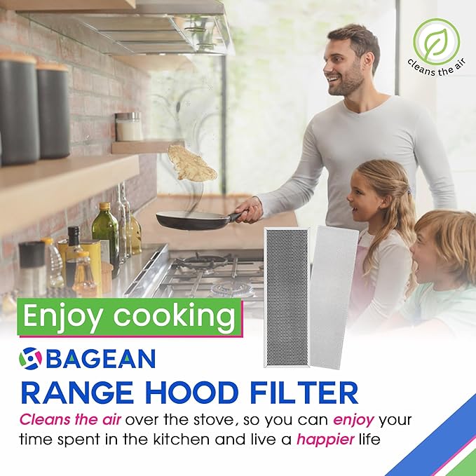 Stove Hood Vent Grease Filter 99010370 and Charcoal SB08999040 - Compatible with Broan Range Hood Filter Replacement - Filters Combo Pack for Ductless Oven - Absorb Odors and Freshens the Air (1 Set)