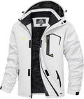 MAGCOMSEN Men's Winter Coats Water Resistant Ski Snow Jacket Warm Fleece Jacket Parka Raincoats With Multi-Pockets