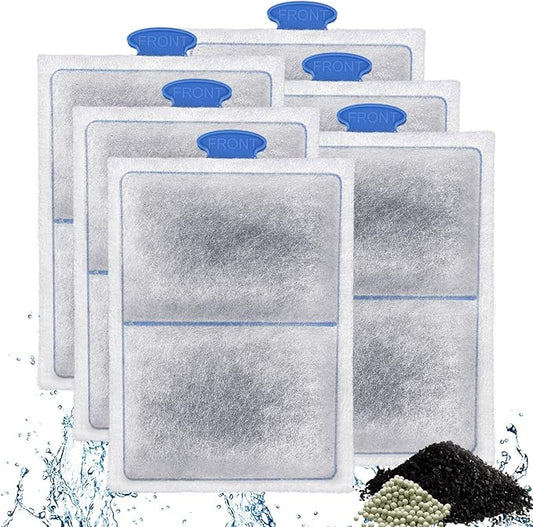 driamor 6 Pack PF-L Filter Cartridges, Fish Tank Aquarium Filter Cartridge Replacement with Zeolite Compatible with PF20, PF30, PF40 and PF75 Power Filters
