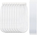 32-Piece Lint Trap and Cable Ties Set for Washing Machine, Includes 8 Nylon Mesh Lint Traps and 24 Cable Ties, Easy and Effective Lint Filtration (White)