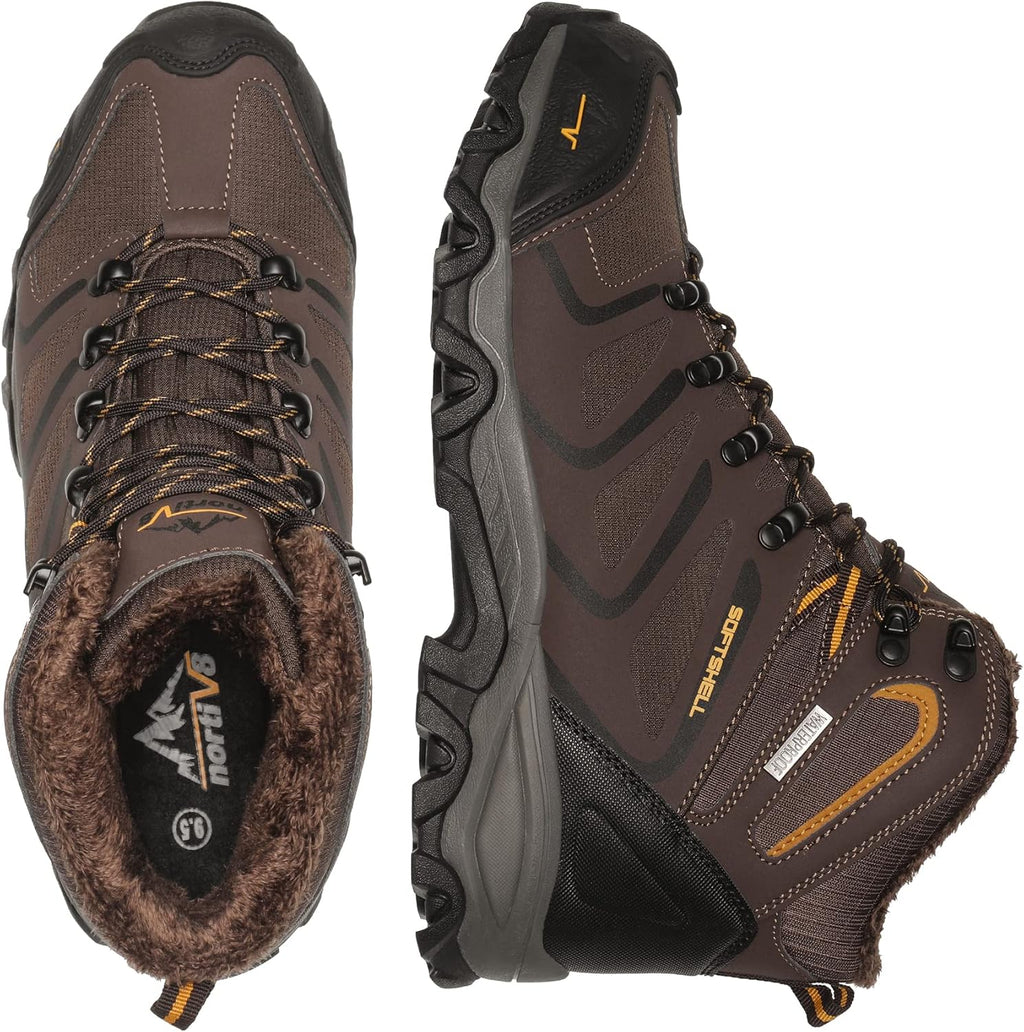 NORTIV 8 Men's Ankle High Waterproof Hiking Boots Outdoor Lightweight Shoes Trekking Trails Armadillo