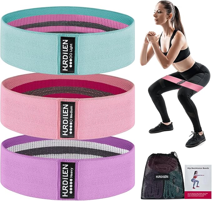 Resistance Bands for Working Out, Exercise Workout Bands for Women & Men, 3 Levels Elastic Stretch Bands for Exercise with Carry Bag for Physical Therapy, Home Fitness, Strength Training, Yoga-FlexoryFit