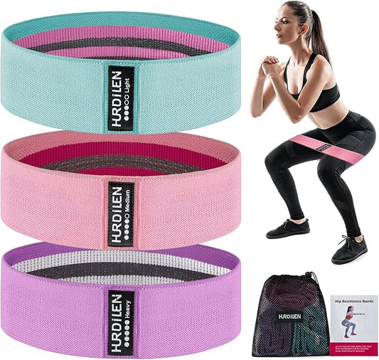 Resistance Bands for Working Out, Exercise Workout Bands for Women & Men, 3 Levels Elastic Stretch Bands for Exercise with Carry Bag for Physical Therapy, Home Fitness, Strength Training, Yoga-FlexoryFit