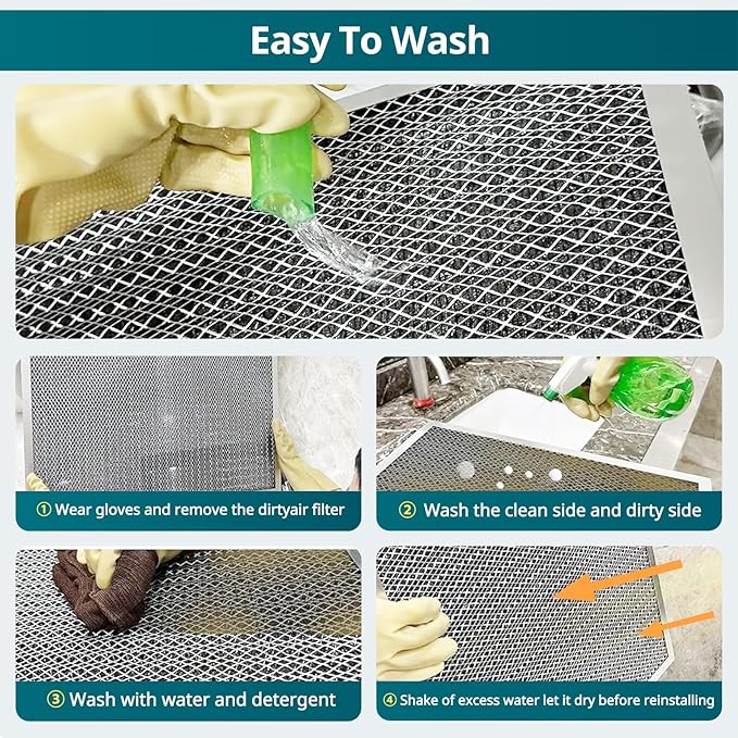 Torjim 12x24x1 Air Filter-MERV8, Washable & Reusable AC/HVAC Permanent Electrostatic Furnace Filters, Breathe Fresher, Easy Install