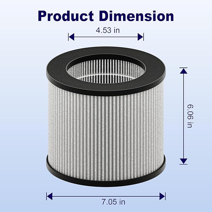 2801 Replacement Filter for Bissell MyAir Personal Air Purifier 2801, 2780, 2780A, 2780B, 2780P, 27809, Hight Efficiency and Carbon Filter, 2 Pack